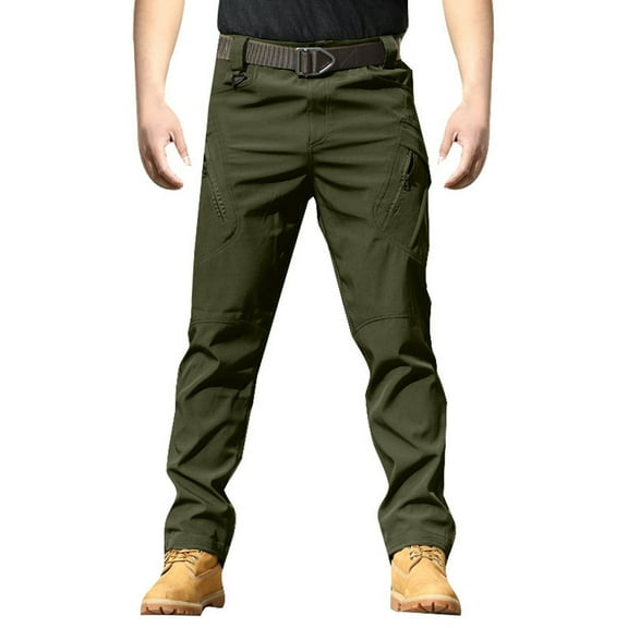 Mens Sweatpants Fabric Pocket Duty Composite Durable Long Hiking Travel Mens Jeans,Army Green,3XL