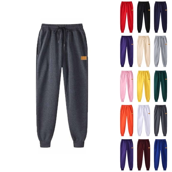 Mens Sweatpants Foot Binding Solid Color Autumn Sporty Long Pants Sweatpants Joggers for Men