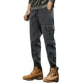 thumbnail image 1 of Mens Sweatpants Jeans Wear & Fashionable Cuffed And Loose Fitting Style With Big Size Mens Jeans Regular Fit,Grey,3XL, 1 of 7