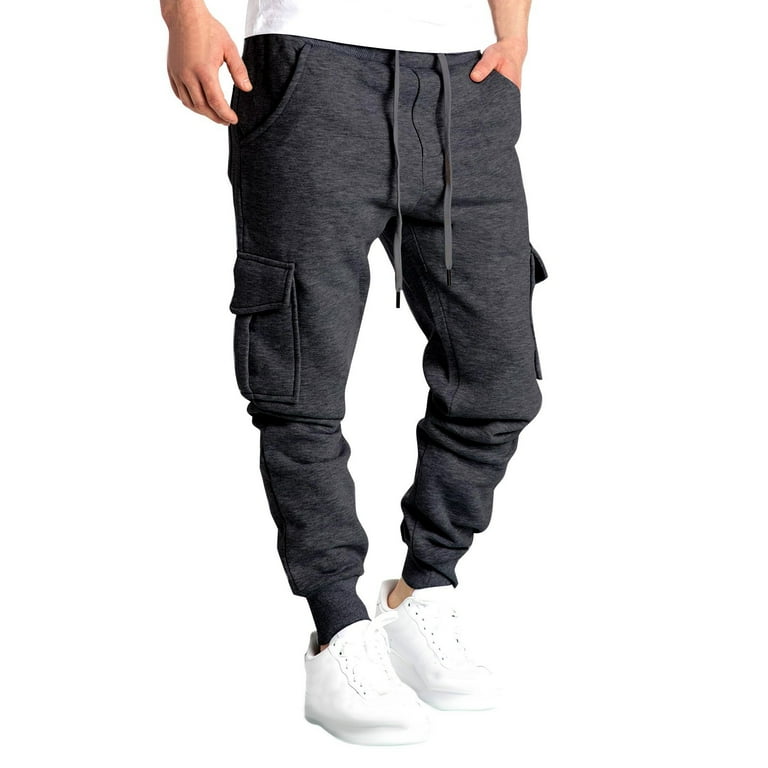 Mens Sweatpants Joggers Clearance with Pockets Relaxed Sweatpants Gym Loose Long Track Pants Lightweight Slim Fit Athletic Lounge Pants Jogger Pants Walmart