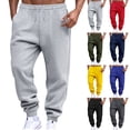 thumbnail image 1 of Mens Sweatpants Joggers with Pockets Casual Fashion Breathable Exercise Draw Rope Waist Pocket Elasticity Bind The Feet Pants Athletic Pants for Workout, Jogging, Running Gray L, 1 of 9