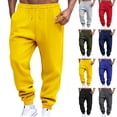thumbnail image 1 of Mens Sweatpants Joggers with Pockets, Lightweight Quick Dry Athletic Workout Soft Pants for Gym, Yoga, Running,Travel, Work Yellow XXL, 1 of 8
