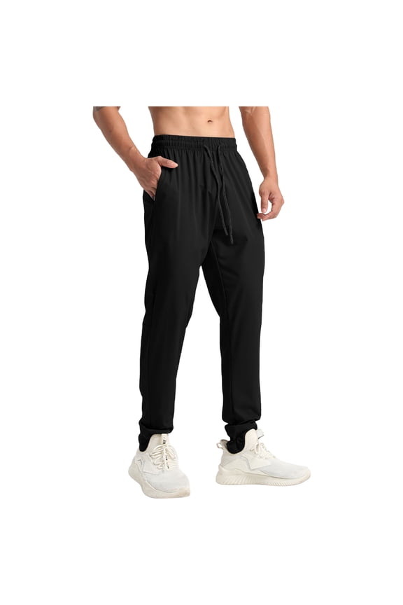 Mens Sweatpants, Long Inseam Mens Tall Sweatpants Extra Long Joggers Pant with Zip Pockets