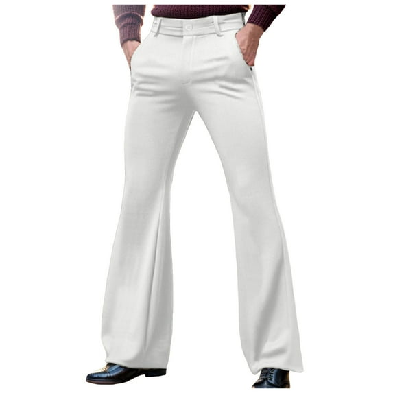 Mens Sweatpants,Male Dress Pants Pants Flared Pants Trousers Casual Pants Pocket Plain Comfort Business Daily Holiday Modern Pant,Cargo Pants for Men,Size:L