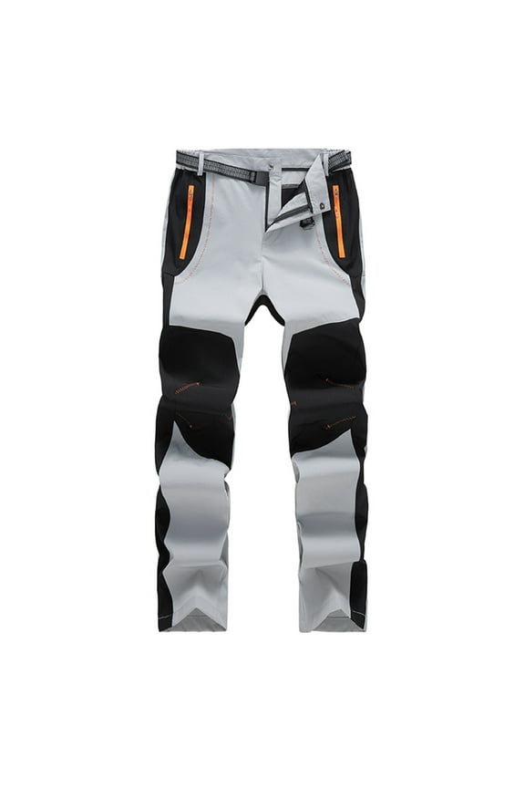 Mens Sweatpants, Men Mountain Pants Quick Dry Waterproof Soft Hell Stretch Hiking Sport Jogging Trousers Belt Straight Pants Plus Size