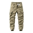 thumbnail image 1 of Mens Sweatpants,Men's Cargo Pants Joggers Slim Fit Pocket Outdoor Casual Tapered Work Pants Comfortable Lightweight Utility Hiking Travel,Cargo Pants for Men,Size:40, 1 of 7