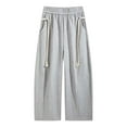 thumbnail image 1 of Mens Sweatpants,Men's Casual Pants Comfortable Loose Straight Leg Trousers with Jacquard Design Minimalist Style Long Drag Pants for Daily Wear,Cargo Pants for Men,Size:XL, 1 of 3