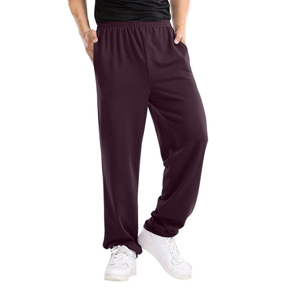Mens Sweatpants,Men's Solid Color Overalls Casual Zipper Pocket Wide Foot Sports Casual Pants,Cargo Pants for Men,Size:6XL