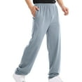 thumbnail image 1 of Mens Sweatpants,Men's Solid Color Overalls Casual Zipper Pocket Wide Foot Sports Casual Pants,Cargo Pants for Men,Size:XXL, 1 of 8