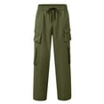 thumbnail image 1 of Mens Sweatpants,Men's Thin Embroidery Wide Leg Pants Tang Suit Large Size Men Loose Nine Pants,Cargo Pants for Men,Size:L, 1 of 9