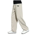 thumbnail image 1 of Mens Sweatpants Mens Casual Pants Sweatpants Men's Straight Leg Casual Pants Loose Wide Leg Sweatpants, 1 of 3