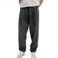 thumbnail image 1 of Mens Sweatpants Mens Jogger Pants Men's Pants Solid Color Casual Pants Men's Washed And Color Knitted Pants Drawstring Pockets Thin Casual Pants Sweat Pants, 1 of 5