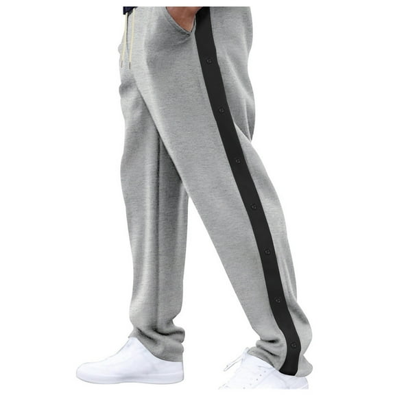 Mens Sweatpants,Mens Patchwork Sweatpants Casual Drawstring Pants Sportswear Trousers with Pockets,Cargo Pants for Men,Size:XL