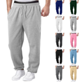 thumbnail image 1 of Mens Sweatpants Open Bottom Athletic Baggy Straight Leg Pants Casual Drawstring Waist Fleece Joggers with Pockets Light Gray M, 1 of 6