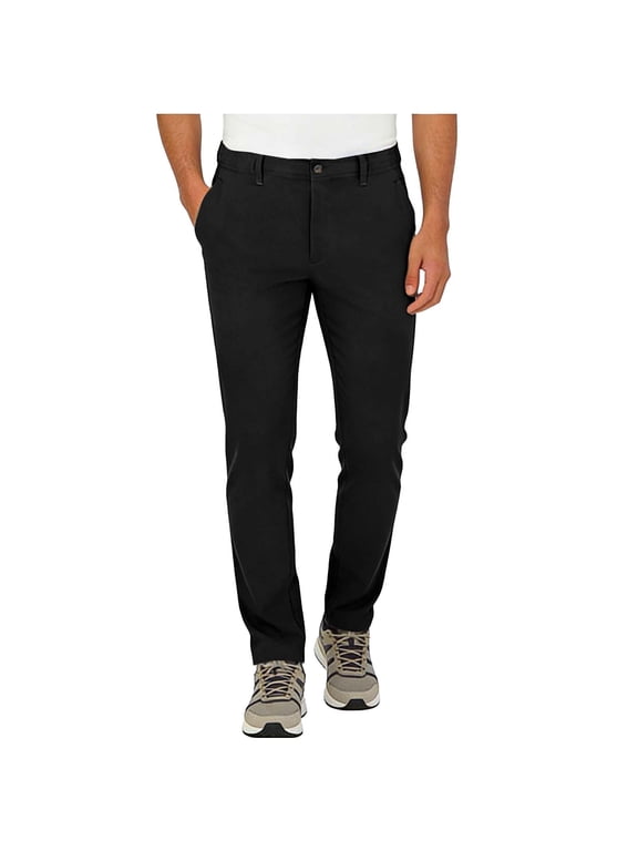 Mens Sweatpants Open Bottom High Elastic Button Ankle Length Track Pants Solid Color Athletic Hking Joggers With Pockets