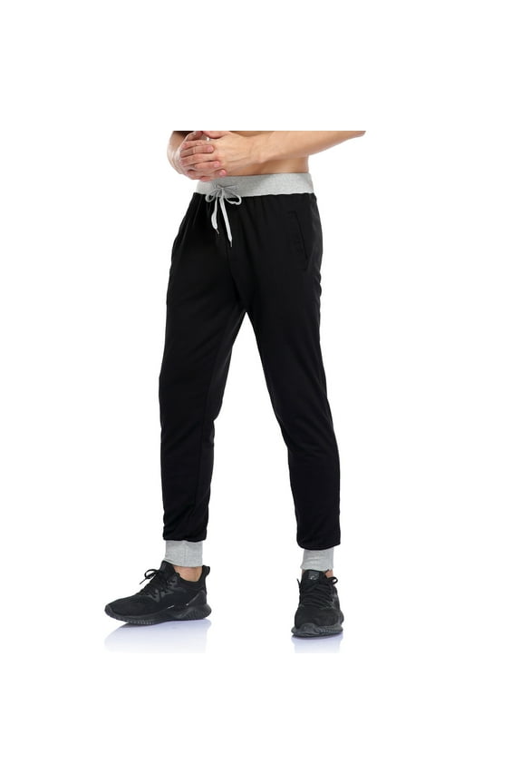 Mens Sweatpants Open Bottom Summer Gym Workout Jogging Middle Pants Fit Elastic Casual Sportswear