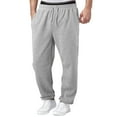 thumbnail image 1 of Mens Sweatpants Straight Leg Joggers Pants Workout with Pockets for Men Silver Sizes S-3XL, 1 of 9