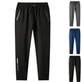 thumbnail image 1 of Mens Sweatpants Stretchactive Joggers Workout Quick Dry Gym Pants for Hiking Camping Slim Fit Athletic Elastic Waist Drawstring Trousers with Zipper Pockets, 1 of 7