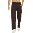 thumbnail image 1 of Mens Sweatpants Tear Away Basketball Pants 2 Side Zippers Snap Off Full Open Down Sweatpants Leg Post Surgery Pant With Pocket Track Jogger Athletic Running Elastic Waist Sport Pants Brown XXXL, 1 of 7