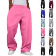 thumbnail image 1 of Mens Sweatpants With Pockets Baggy Straight Leg Drawstring Waist Joggers Pant Workout Gym Athletic Running Sweat Pants Pink L, 1 of 4