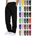 thumbnail image 1 of Mens Sweatpants With Pockets Outdoor Running Jogger Pants Elastic Waist Drawstring Workout Casual Sweatpants Open Bottom Black S, 1 of 5
