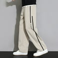 thumbnail image 1 of Mens Sweatpants With Pockets Solid Elastic Waist Athletic Pantss With Drawstring Summer Casual Trousers With Pocket Khaki XL, 1 of 5