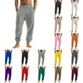 thumbnail image 1 of Mens Sweatpants with Pockets Elastic Waist Drawstring Joggers, Tapered Sport Trouser for Workout & Athletic Use​ Pink L, 1 of 8