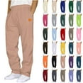 thumbnail image 1 of Mens Sweatpants with Pockets Fashion Drawstring Elastic Waist Solid Color Casual Sweat Length Pants, 1 of 4