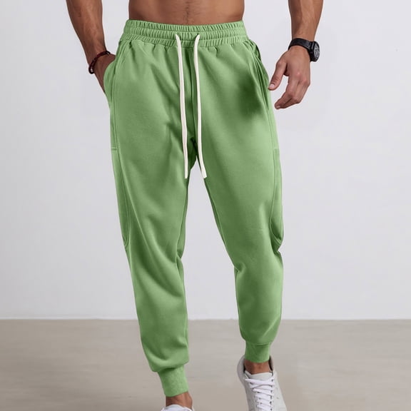 Mens Sweatpants with Pockets Mens Casual Pants Relaxed Fit Elastic Waist Wide Leg Sweatpants Mens Joggers Men Sweat Pants