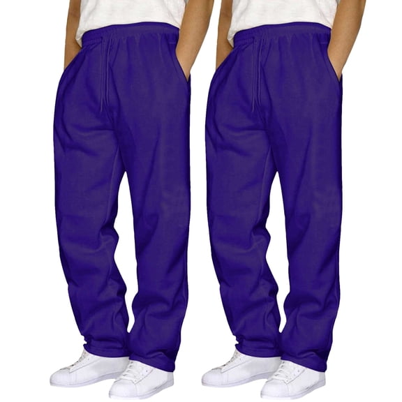 Mens Sweatpants with Pockets Mens Pants Relaxed Fit 2PCS Loose Fit Wide Leg Pants Joggers for Men Sweat Pants Men