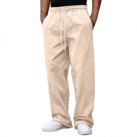 Mens Sweatpants with Pockets Mens Pants Relaxed Fit Elastic Waist Straight Leg Sweatpants Mens Sweatpants Joggers Sweat Pants Men
