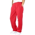thumbnail image 1 of Mens Sweatpants with Pockets Outdoor Running Jogger Pants Elastic Waist Drawstring Workout Casual Sweatpants Open Bottom, 1 of 5