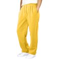 thumbnail image 1 of Mens Sweatpants with Pockets Outdoor Running Jogger Pants Elastic Waist Drawstring Workout Casual Sweatpants Open Bottom, 1 of 5