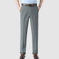 thumbnail image 1 of Mens Sweatpants with Pockets Solid Color Mid Waisted Hidden Expandable Waistband Classic Fit Front Dress Pant Travel Fall Hiking Outdoor Sport Pants, 1 of 5