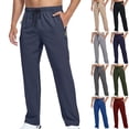 thumbnail image 1 of Mens Sweatpants with Zipper Pockets Quick Dry Athletic Pants for Workout Running Gym Track Casual Wear | Zenithor,Purple 2XL, 1 of 6