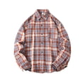 thumbnail image 1 of Mens Sweatshirt 2025 Flannel Shirts for Men Plaid Long Sleeve Fall Winter Warm Coat Turndown Collar Blouse Shirt with Pocket, 1 of 8