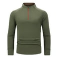thumbnail image 1 of Mens Sweatshirt 2025 Long Sleeve Shirt Men Quarter Zip - Mens Workout Gym T-Shirt Quick Dry Athletic Base Layer Sport Undershirt, 1 of 9