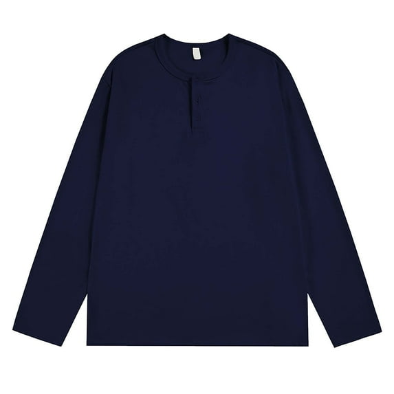 Mens Sweatshirt 2025 Men's Button Up Henley Sweatshirt Stylish 2025 Fall Winter Warm Loose Long Sleeve Pullover Workout Tee Tops