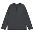 thumbnail image 1 of Mens Sweatshirt 2025 Men's Button Up Henley Sweatshirt Stylish 2025 Fall Winter Warm Loose Long Sleeve Pullover Workout Tee Tops, 1 of 2