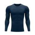 thumbnail image 1 of Mens Sweatshirt 2025 Men's Compression Thermal Shirt Long Sleeve Fleece Lined Base Layer Warm Active Football Baseball Undershirts, 1 of 8