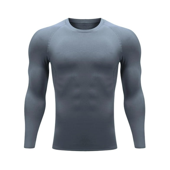 Mens Sweatshirt 2025 Men's Compression Thermal Shirt Long Sleeve Fleece Lined Base Layer Warm Active Football Baseball Undershirts