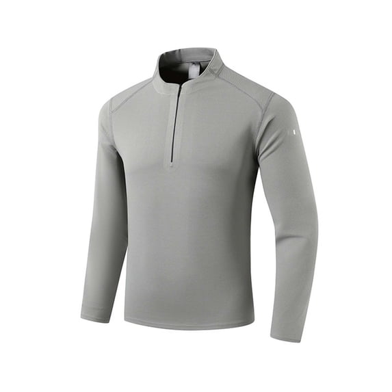 Mens Sweatshirt 2025 Men's Dry-Fit Active Quarter Zip Long Sleeve Athletic Performance Pullover High Elastic Running Fitness Exercise
