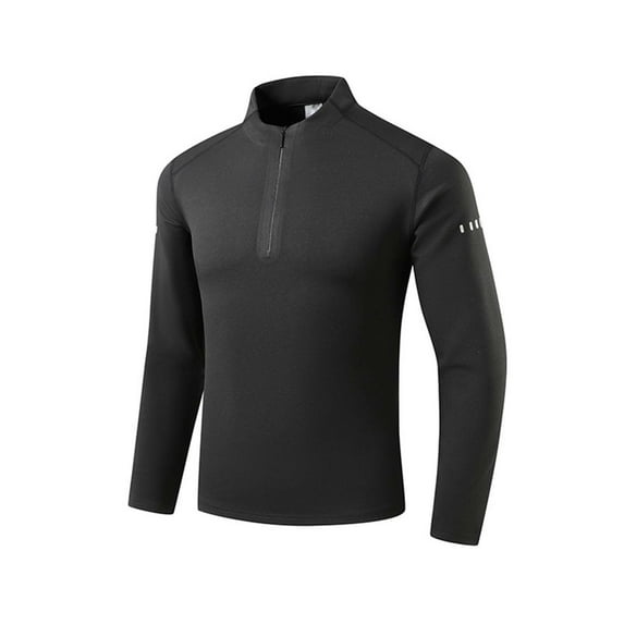 Mens Sweatshirt 2025 Men's Dry-Fit Active Quarter Zip Long Sleeve Athletic Performance Pullover High Elastic Running Fitness Exercise
