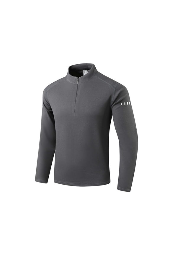 Mens Sweatshirt 2025 Men's Dry-Fit Active Quarter Zip Long Sleeve Athletic Performance Pullover High Elastic Running Fitness Exercise