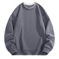 thumbnail image 1 of Mens Sweatshirt 2025 Men's Fake-Two Pieces Crewneck Sweatshirt Stylish 2025 Fall Winter Long Sleeve Pullover Outerwear Tops, 1 of 4