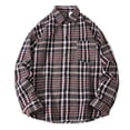 thumbnail image 1 of Mens Sweatshirt 2025 Men’s Loose Button Down Plaid Shirts Casual 2025 Fall Stylish Checkered Long Sleeve Lapel Flannel Shirt Jackets, 1 of 3