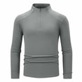 thumbnail image 1 of Mens Sweatshirt 2025 Mens Long Sleeve Quarter Zip Shirts Slim Fit Mock Neck Quilted Pullover Lightweight Athletic Golf Solid Tops Plus Size, 1 of 7