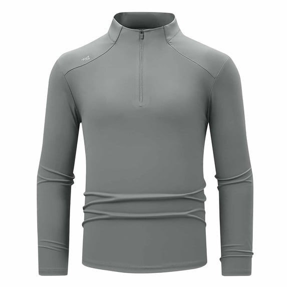 Mens Sweatshirt 2025 Mens Long Sleeve Quarter Zip Shirts Slim Fit Mock Neck Quilted Pullover Lightweight Athletic Golf Solid Tops Plus Size