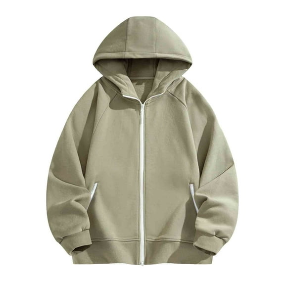 Mens Sweatshirt 2025 Sport Coats for Men Full Zip Long Sleeve Solid Casual Hooded Sweatshirts Jogger Hiking Jacket with Zipper Pockets