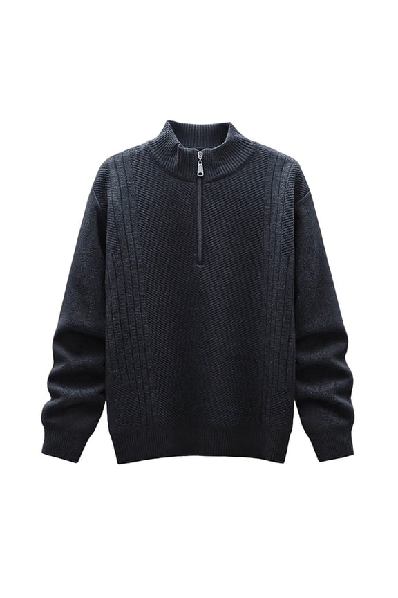 Mens Sweatshirt 2025 Sweaters for Men Quarter Zip Fleece Mock Neck Pullover Business Casual Golf Sweater